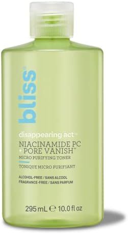 Bliss Disappearing Act Niacinamide Toner | Pore Vanish™ Complex | Purifies Pores | Clean | Crue... | Amazon (US)