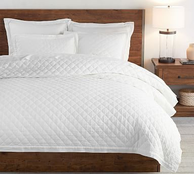 Belgian Flax Linen Diamond Quilt & Shams | Pottery Barn (US)