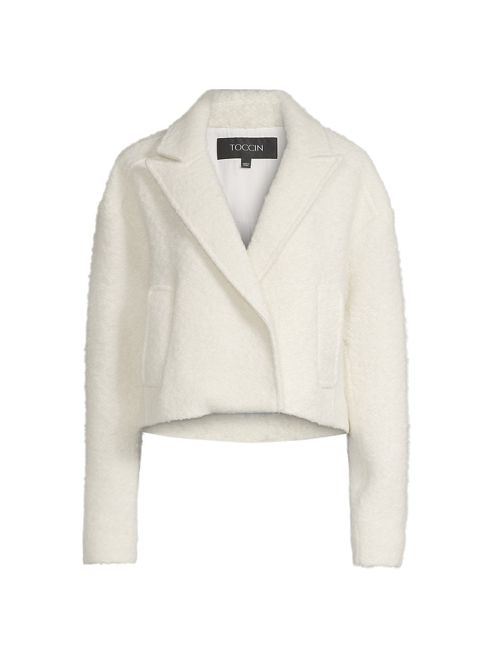 Women's Cora Wool-Blend Boxy Jacket - Ivory - Size Medium | Saks Fifth Avenue