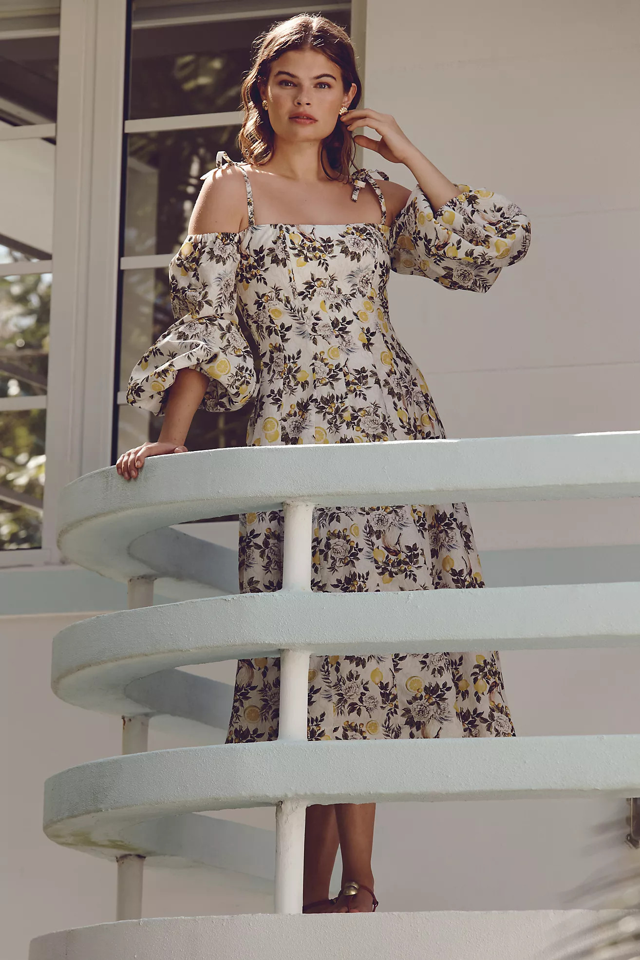 Aqua Blu Greta Off-The-Shoulder Maxi Dress | Anthropologie (US)