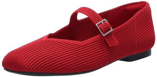 Anne Klein Women's Amerie Ballet Flats, Red, 6.5 | Amazon (US)