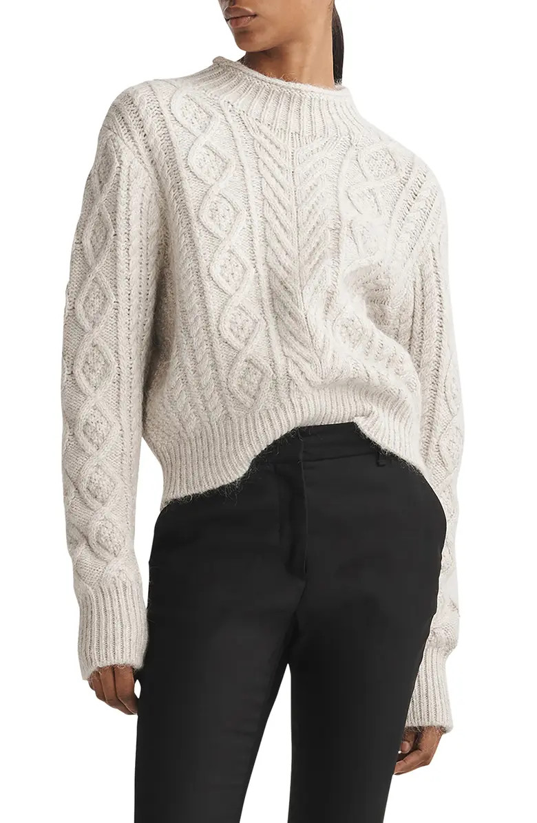 rag & bone Brody Mock Neck Cable Stitch Sweater | Nordstrom | Nordstrom