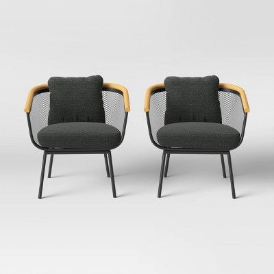Bangor 2pk Patio Club Chair - Black - Project 62™ | Target