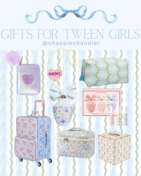 Gift Guide for Tween Girls! Preteen to teenage girl gifts!

Travel suitcase floral bow grandmillennial style bag makeup fragrance perfume cute girl gifts

#LTKfindsunder100 #LTKGiftGuide #LTKtravel