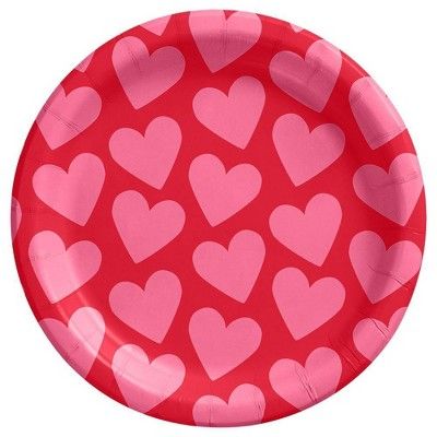 30ct 8.5" Valentines Heart Dinner Plates - Spritz™ | Target