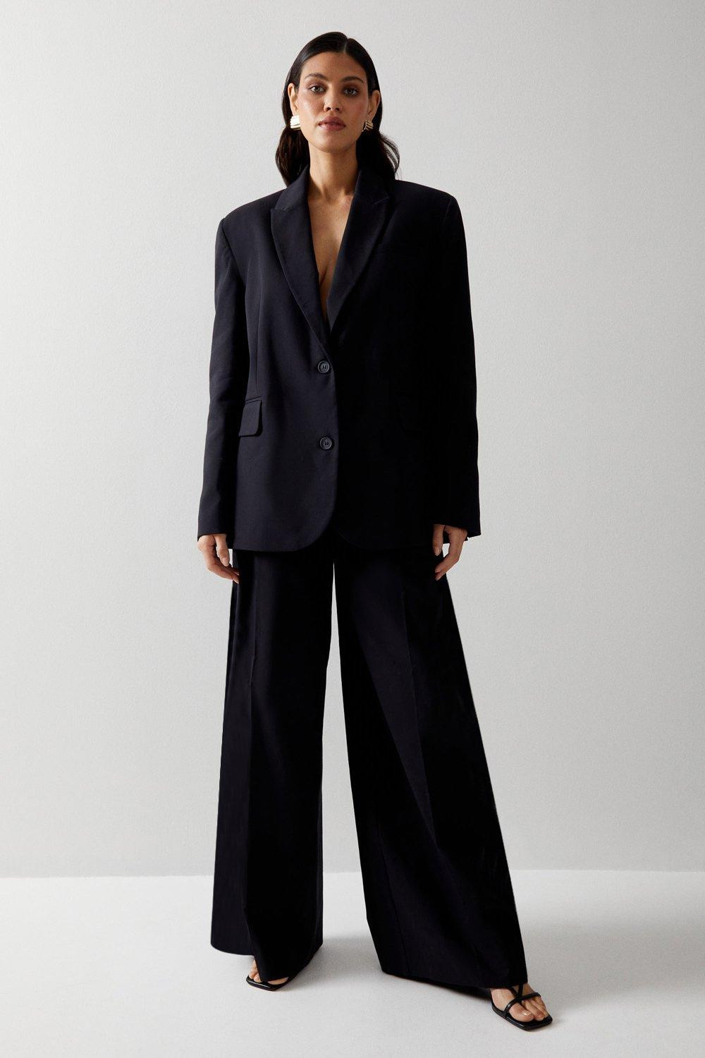 Trousers | Premium Tailored Wide Leg Trousers | Warehouse | Warehouse UK & IE