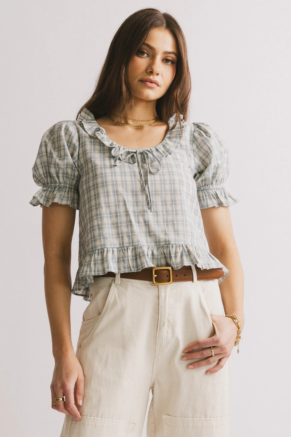 Lottie Plaid Blouse | Böhme US
