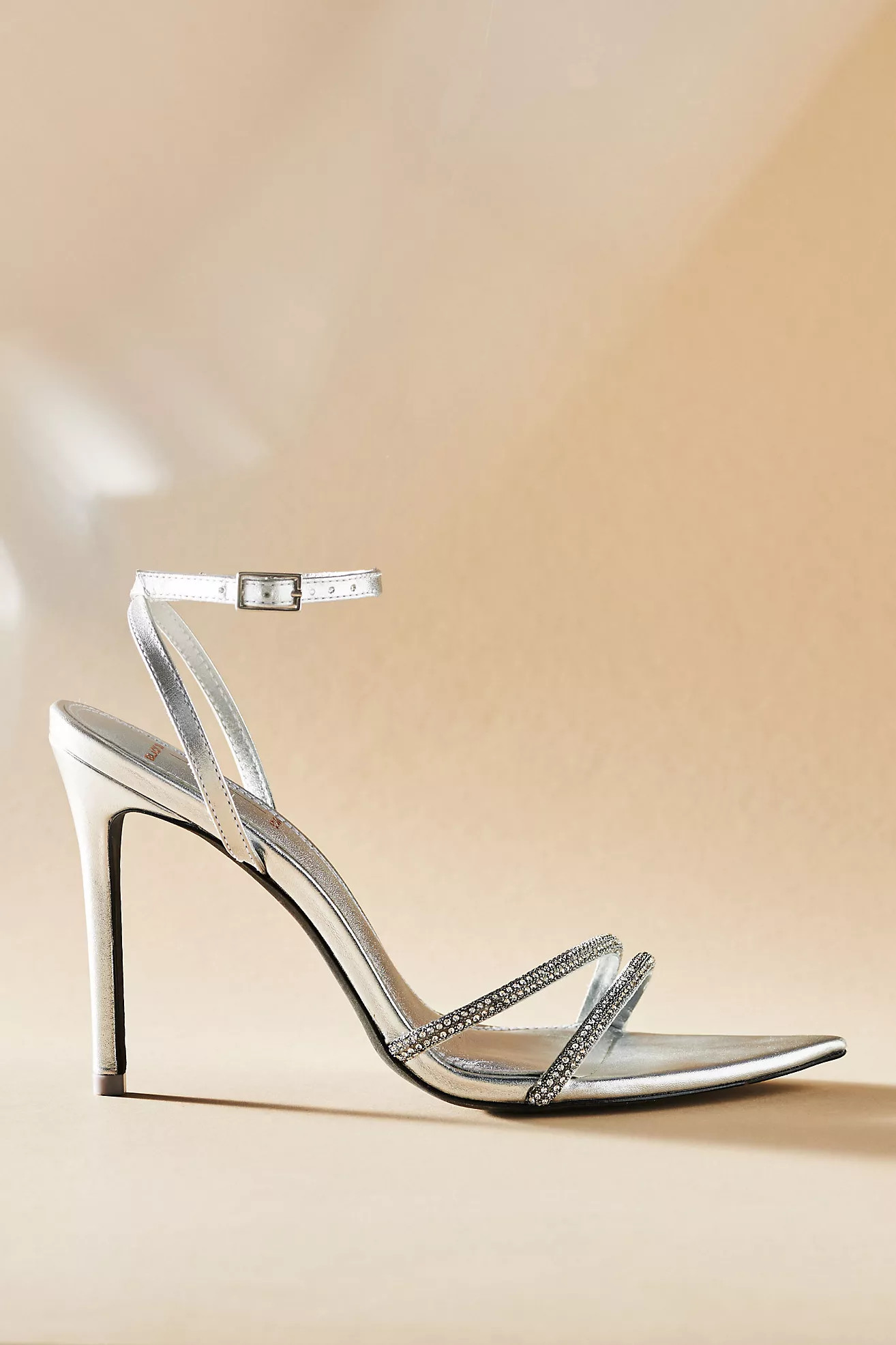 Black Suede Studio Ace Metallic Heels | Anthropologie (US)