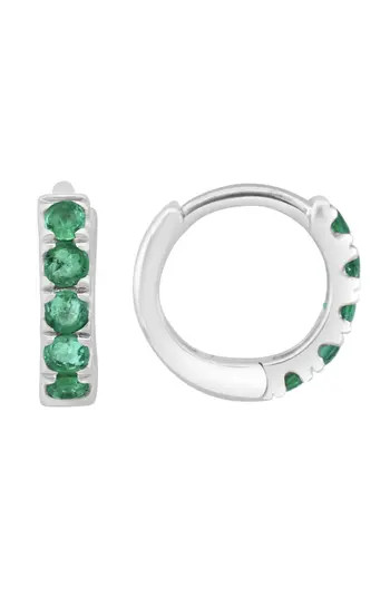 EFFY Emerald Huggie Hoop Earrings in Green at Nordstrom Rack | Nordstrom Rack