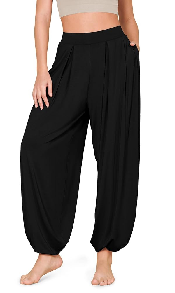 ODODOS Women's Wide Leg Pants with Pockets Lightweight Loose Draped Casual Palazzo Lounge Pajama ... | Amazon (US)