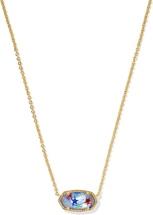 Kendra Scott Womens Elisa Pendant Necklace Gold Red White Blue Illusion One Size | Amazon (US)