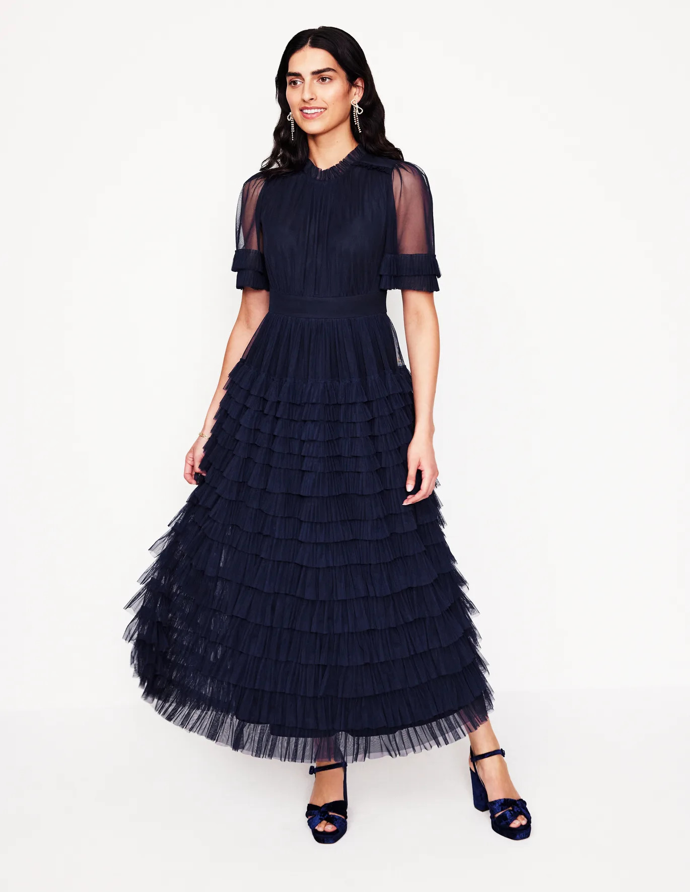 Tiered Ruffle Tulle Dress | Boden (US)