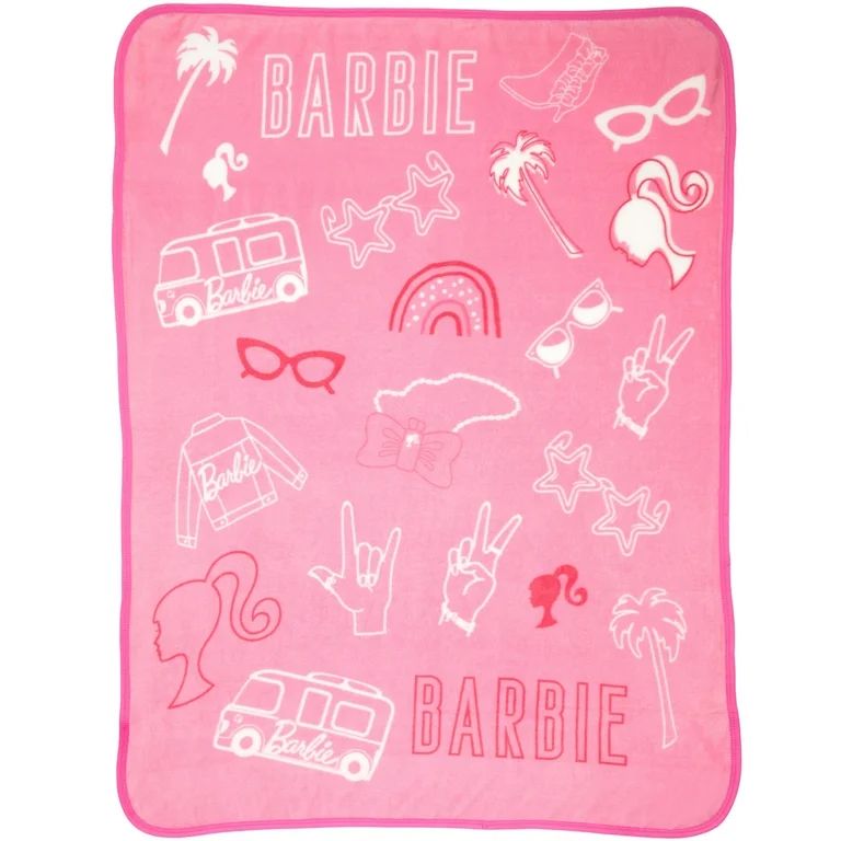 Barbie Kids Fleece Throw Blanket, 46 x60, Pink, Mattel | Walmart (US)