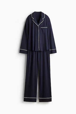 H & M - Pyjama aus Viskosemix - Blau - Damen | H&M (DE, AT, CH, NL, FI)