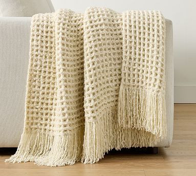 Waffle Knit Throw | Pottery Barn (US)
