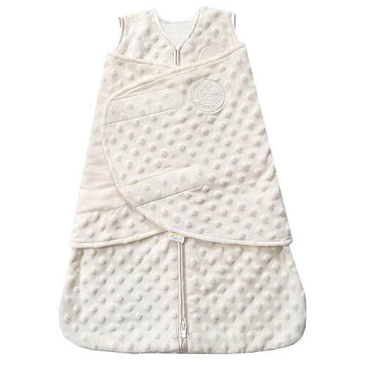 HALO SleepSack Plush Dot Velboa Swaddle, Cream, Newborn | Amazon (US)