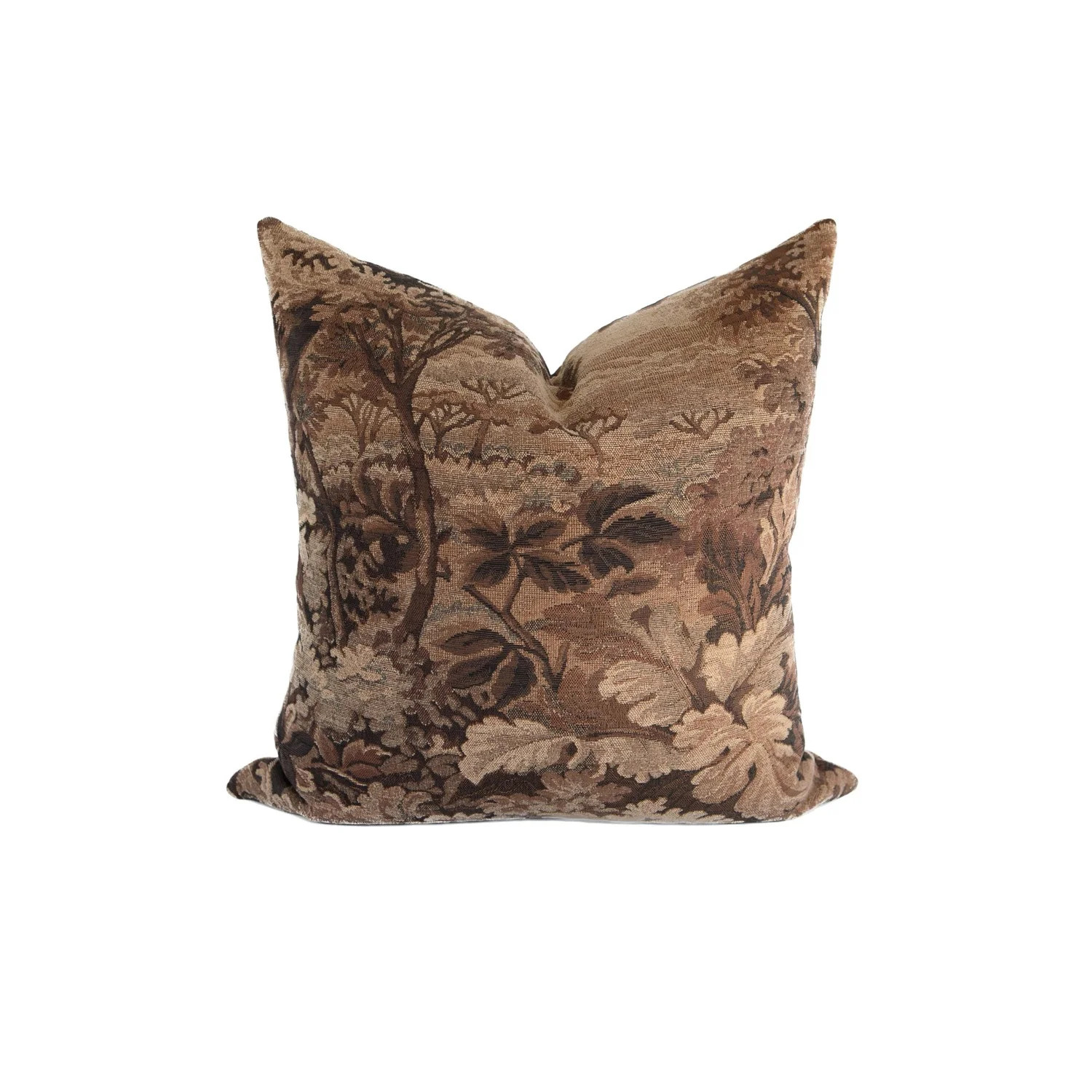 Autumn Vintage Brown Floral Woven Decorative Pillow, 17 x 18 in, Poly Filled Sewn Closed Accent for Lounge Chair - Walmart.com | Walmart (US)