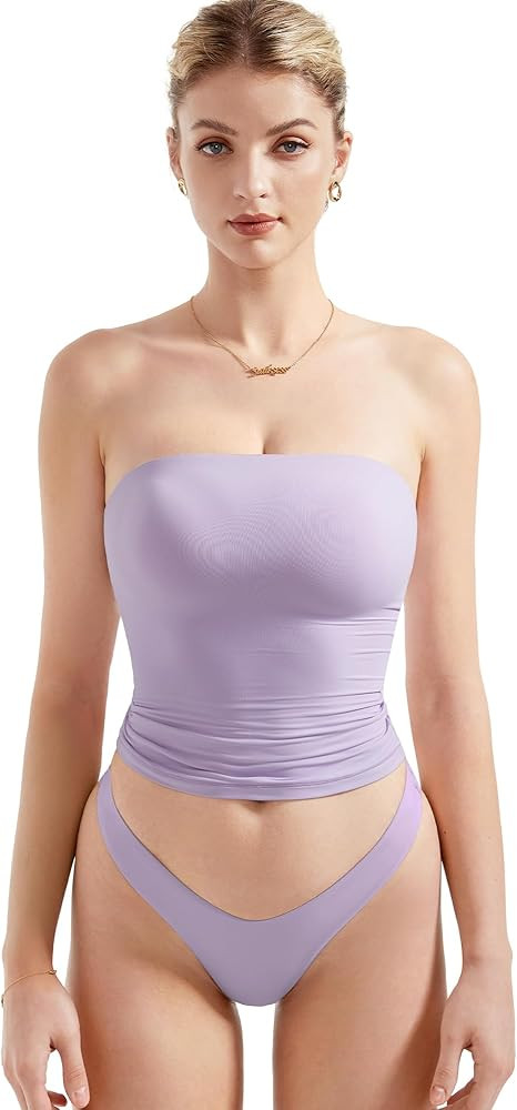 SUUKSESS Women Sexy Tube Top Summer Y2K Going Out Double Lined Basic Tank Top | Amazon (US)