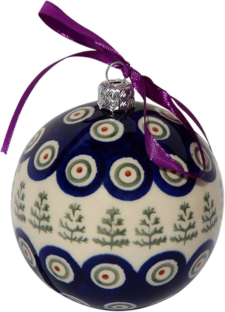 POLISH POTTERY CHRISTMAS ORNAMENT FROM ZAKLADY CERAMICZNE BOLESLAWIEC | Amazon (US)