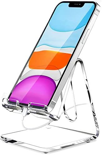 Amazon.com: Crpich Acrylic Cell Phone Stand, Portable Phone Holder, Clear Phone Stand for Desk, C... | Amazon (US)