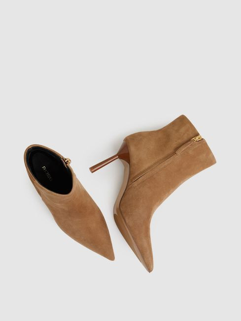 Karlie
                Seamed Suede Ankle Boots | Reiss UK