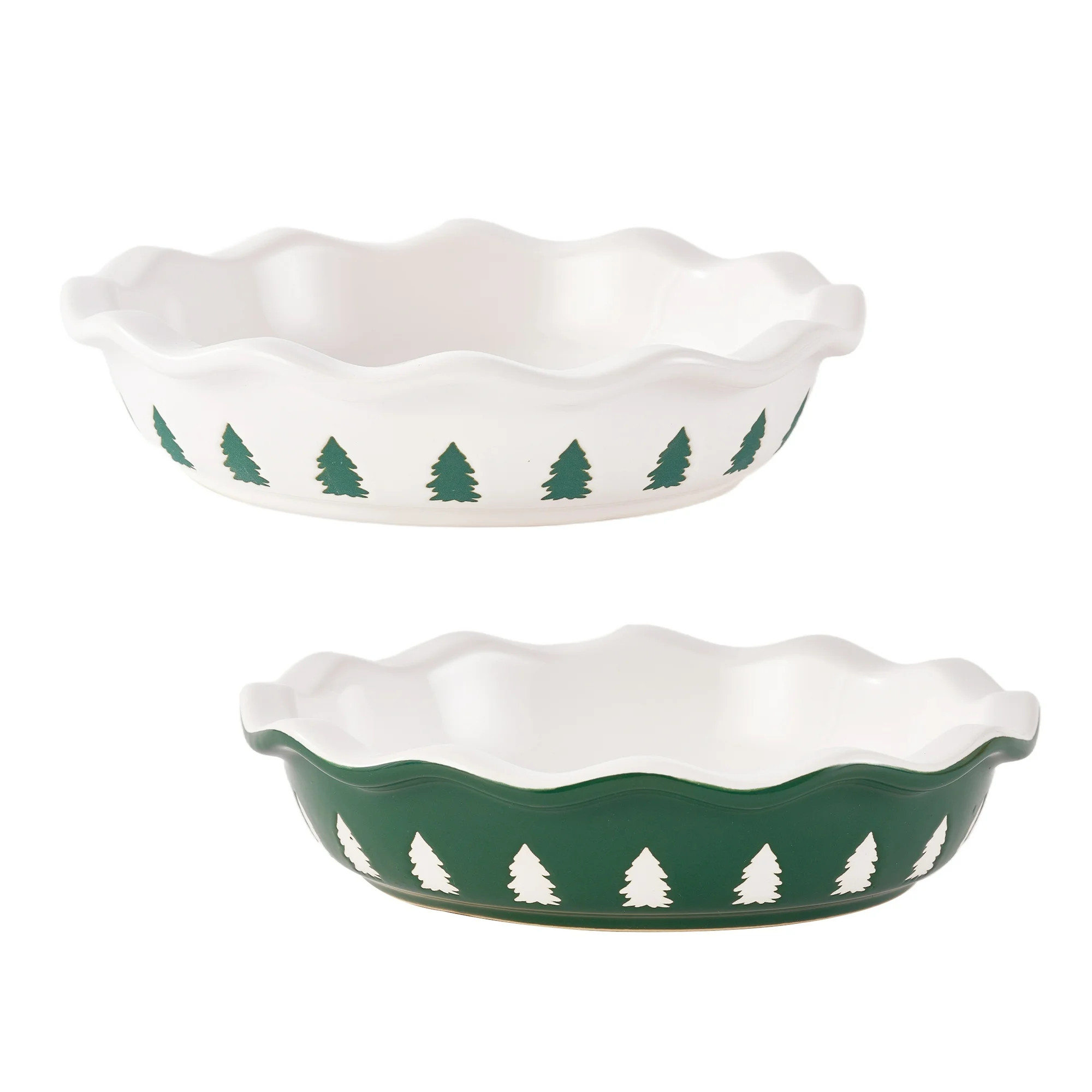 Holiday Time Mini Pie Ceramics Bakeware Tree Set of 2 - Walmart.com | Walmart (US)