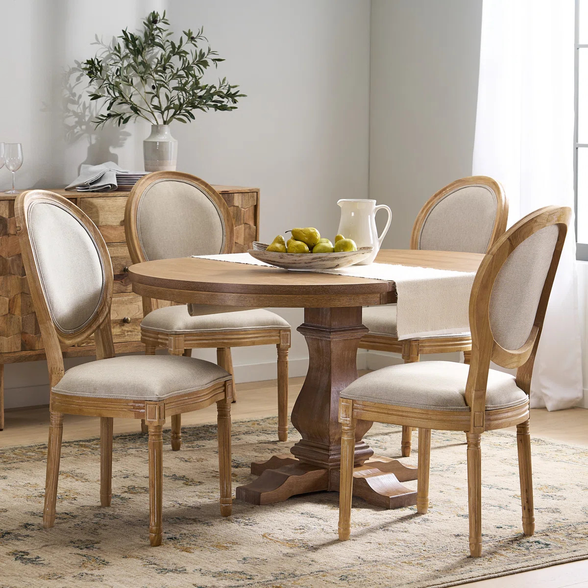 Sarang 4 - Person Extendable Pedestal Dining Set | Wayfair North America