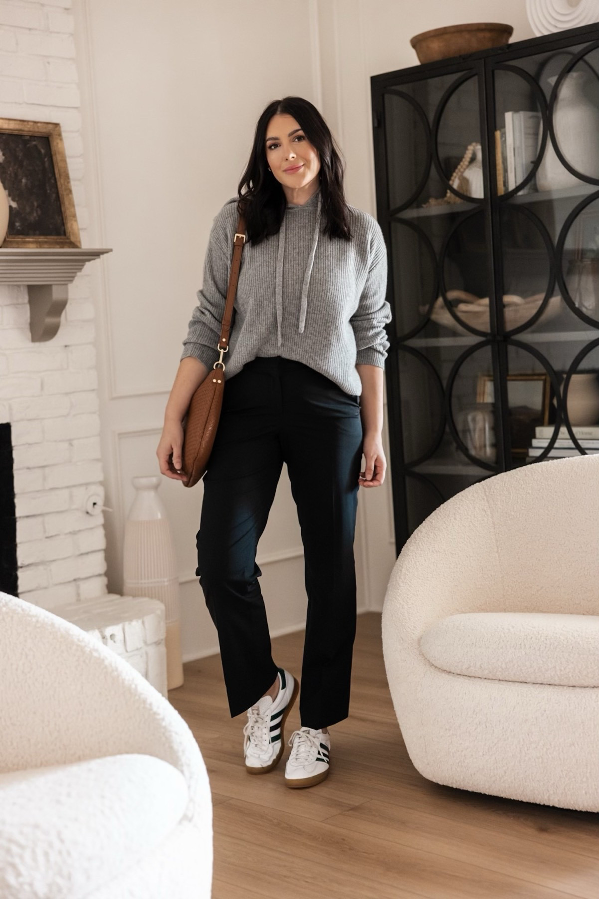 My cashmere hoodie is on sale for today only! I'd suggest a size up if you want a looser fit, this is the medium.  

 