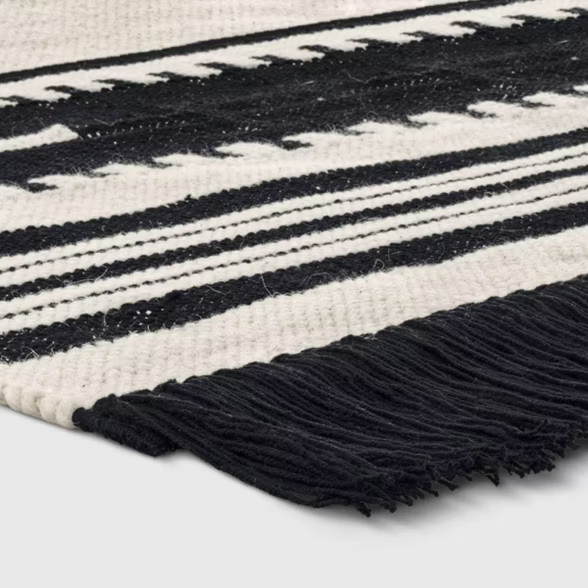 2'X3' Sylviidae Stripe Woven Accent Rug Black - Opalhouse™ | Target
