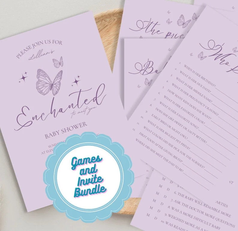 Custom Baby Shower Invite and Game Bundle, Taylor Swift Baby Shower, Speak Now, Enchanted, Digita... | Etsy (US)