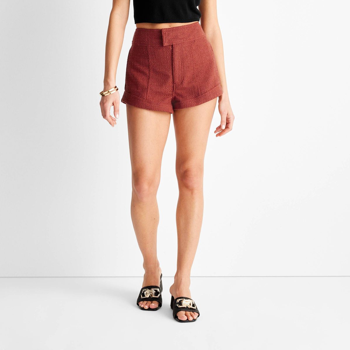 Women's High-Rise Boucle Mini Shorts - Future Collective™ with Jenny K. Lopez | Target