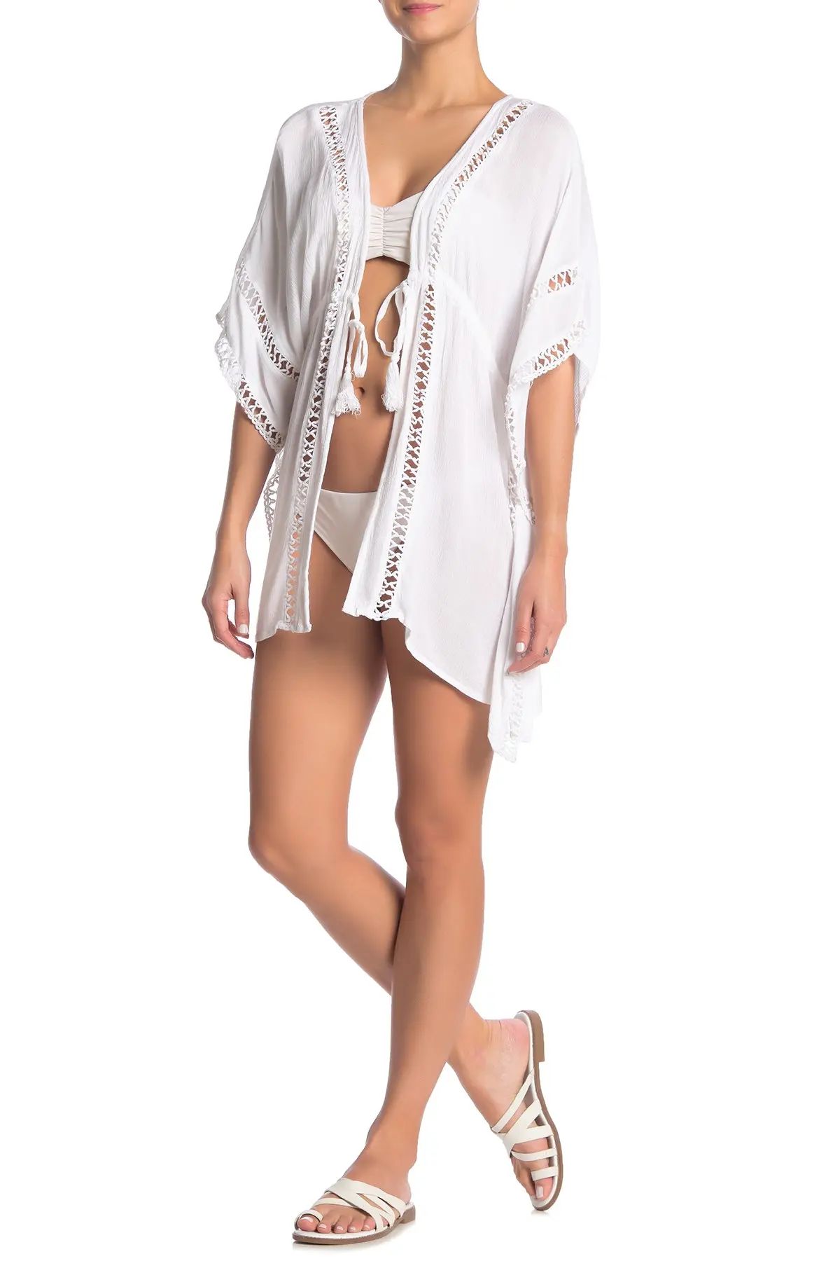 BOHO ME Solid Lace Trim Cover-Up at Nordstrom Rack | Hautelook