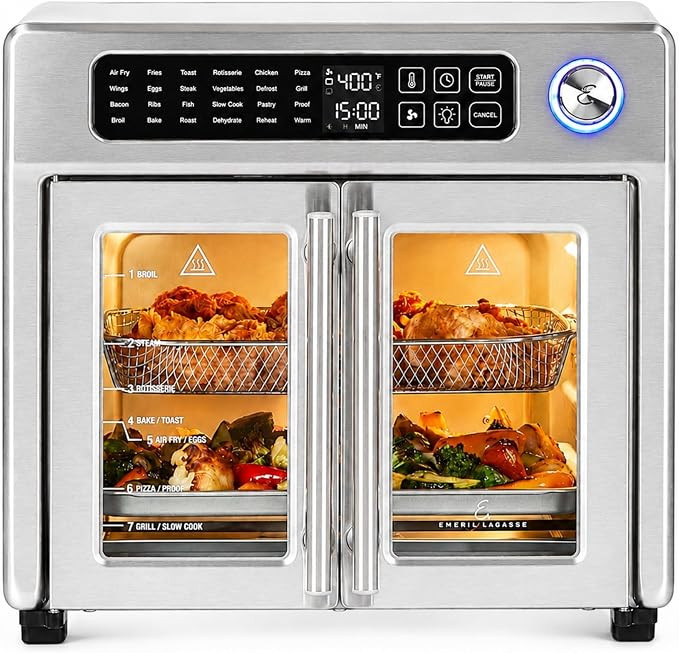 Emeril Lagasse 26QT French Door Multi-Function Air Fryer Toaster Oven | 26QT air fryer oven with ... | Amazon (US)