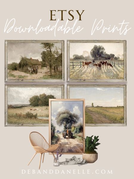 Here are some of our favorite downloadable prints from Etsy for Spring/Summer. These all have a vintage-inspired countryside theme. #home #homedecor #country #wallart #prints #downloadableprints

#LTKSeasonal #LTKhome