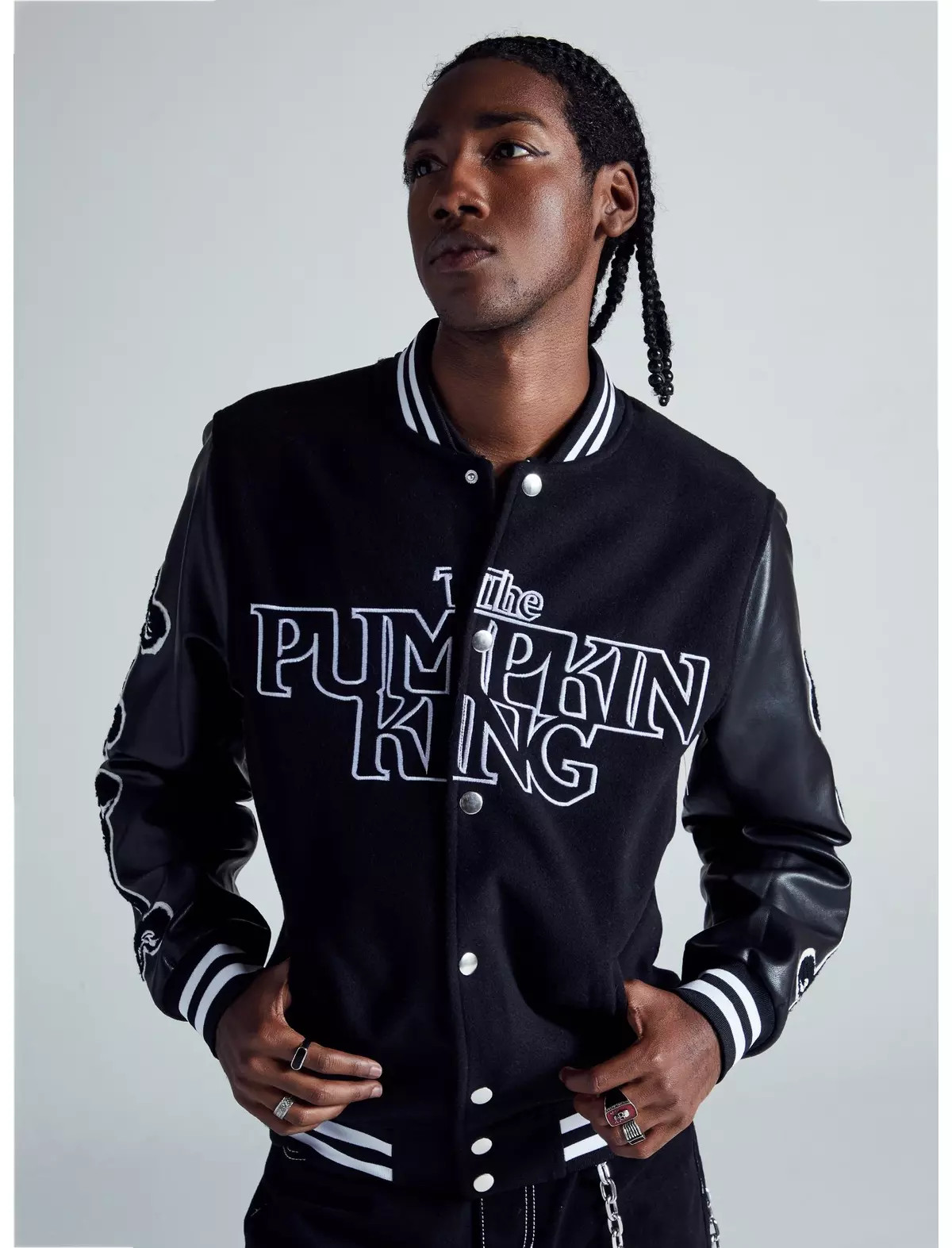 Our Universe The Nightmare Before Christmas Jack Varsity Jacket | Hot Topic | Hot Topic