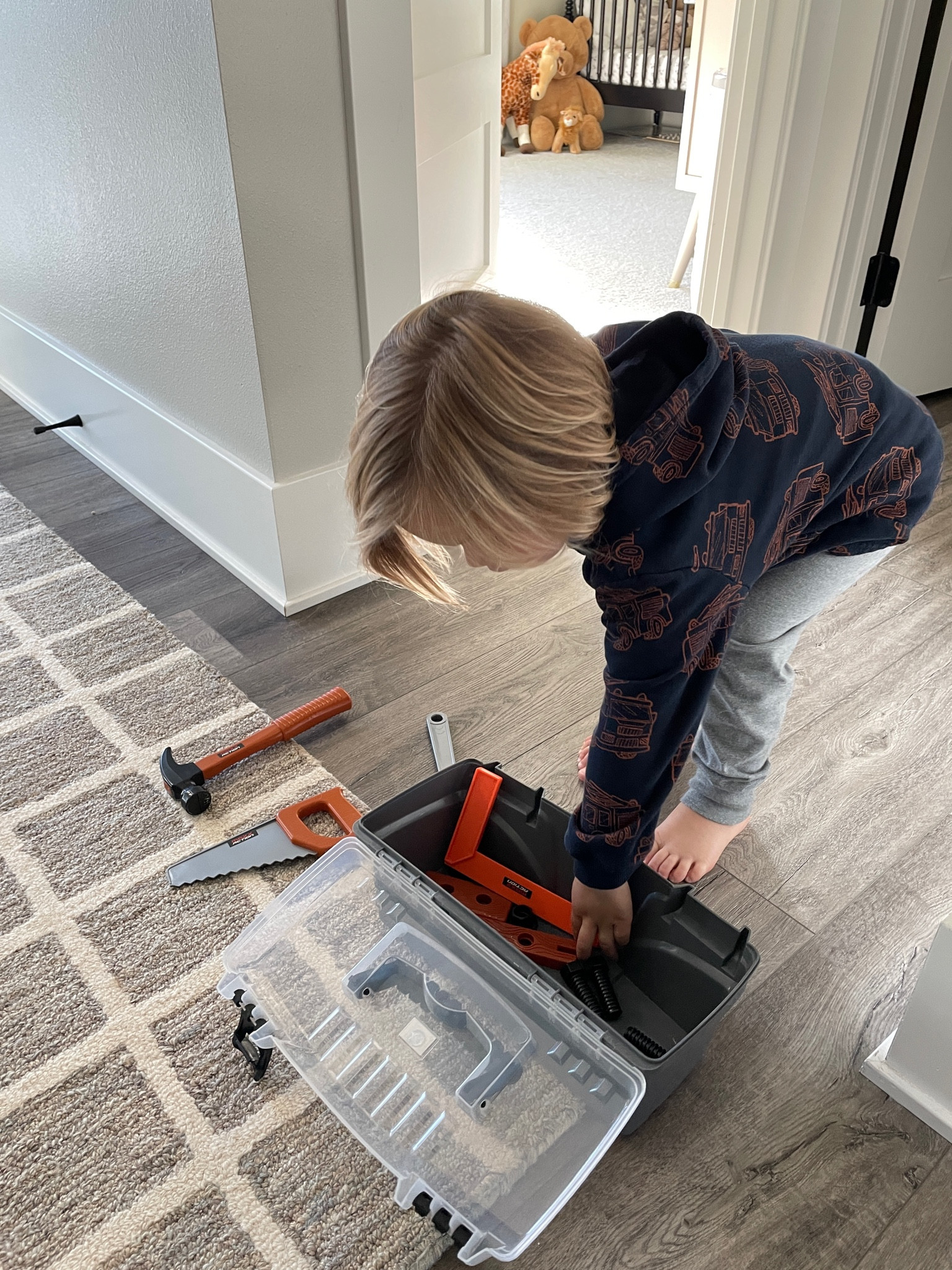Never thought this toddler tool set would entertain him so much, but he loves “fixin’”! Such a great gift idea for birthdays or Christmas. A ton of options at various retailers linked. #toddlergifts #toddlertoys #giftideas #kidstoys #toolset #play #toddlers #kids #ltkunder25 

#LTKunder50 #LTKfamily #LTKkids