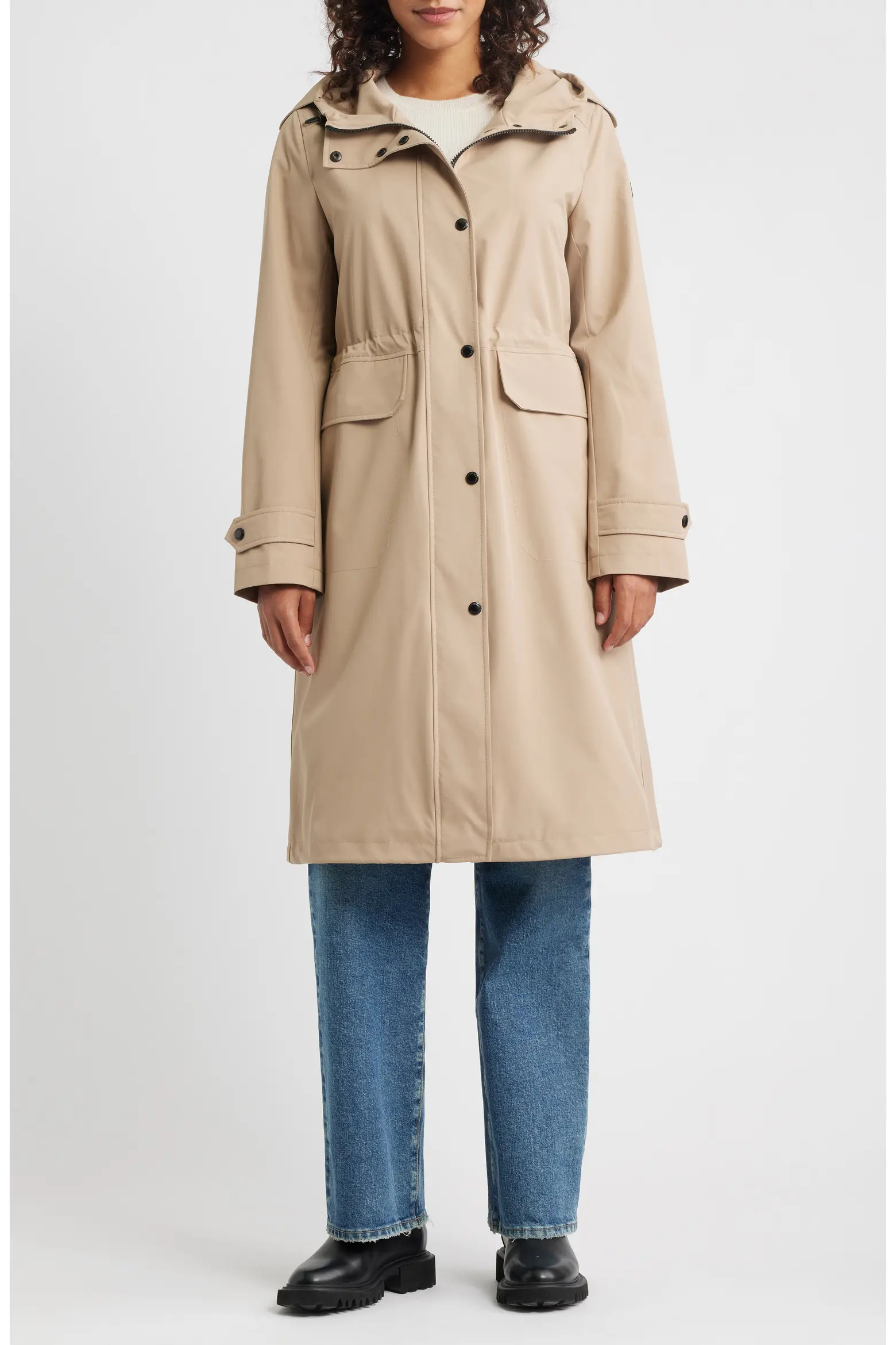 Hooded Longline Coat (Women) | Nordstrom | Nordstrom