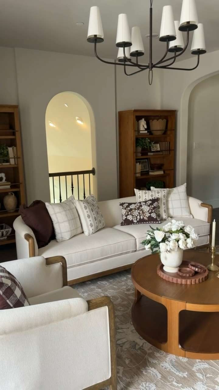 Just did a little sprucing in our upstairs landing, and I am obsessed with this cozy brown moment!  

 #LTKSeasonal #LTKHome