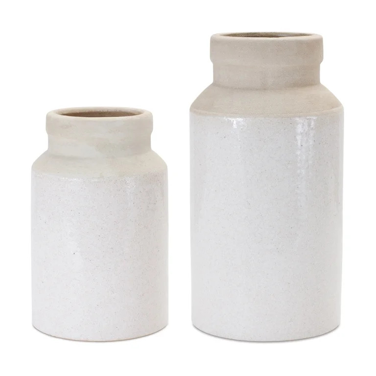 Vase (Set of 2) 5.25" x 8.25"H, 6.25"D x 12"H Stoneware | Walmart (US)