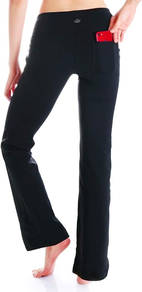 Yogipace,27"/29"/31"/33"/35"/37",Women's Bootcut Yoga Pants Workout Back Pockets | Amazon (US)