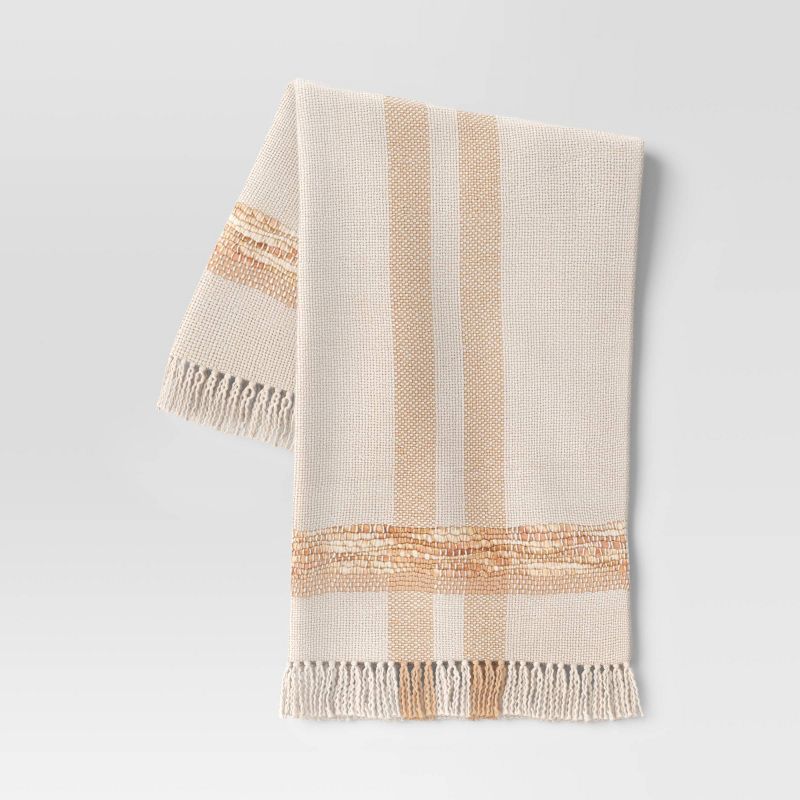 Woven Plaid Throw Blanket Cream/Brown - Threshold&#8482; | Target