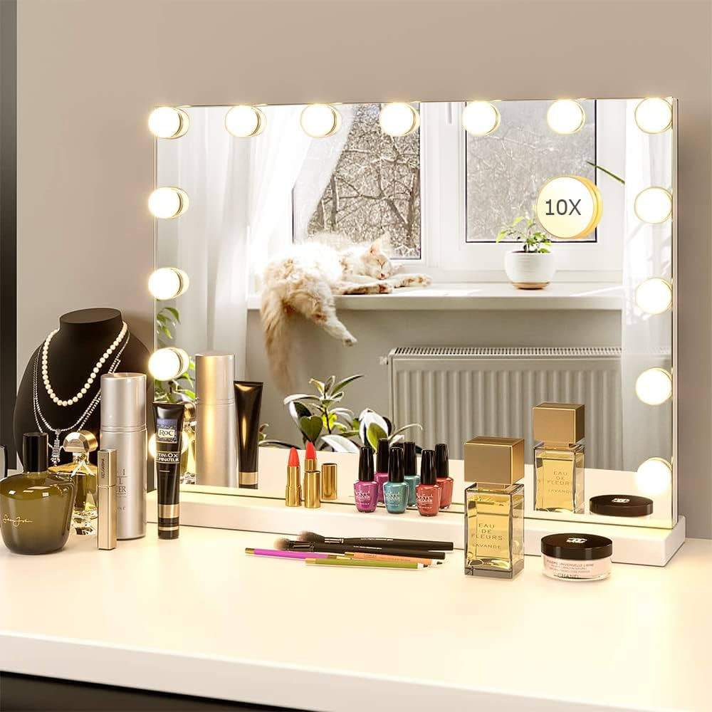LilyHome Vanity/Makeup Mirror with Lights,10X Magnification,Large Hollywood Lighted Vanity Mirror... | Amazon (US)