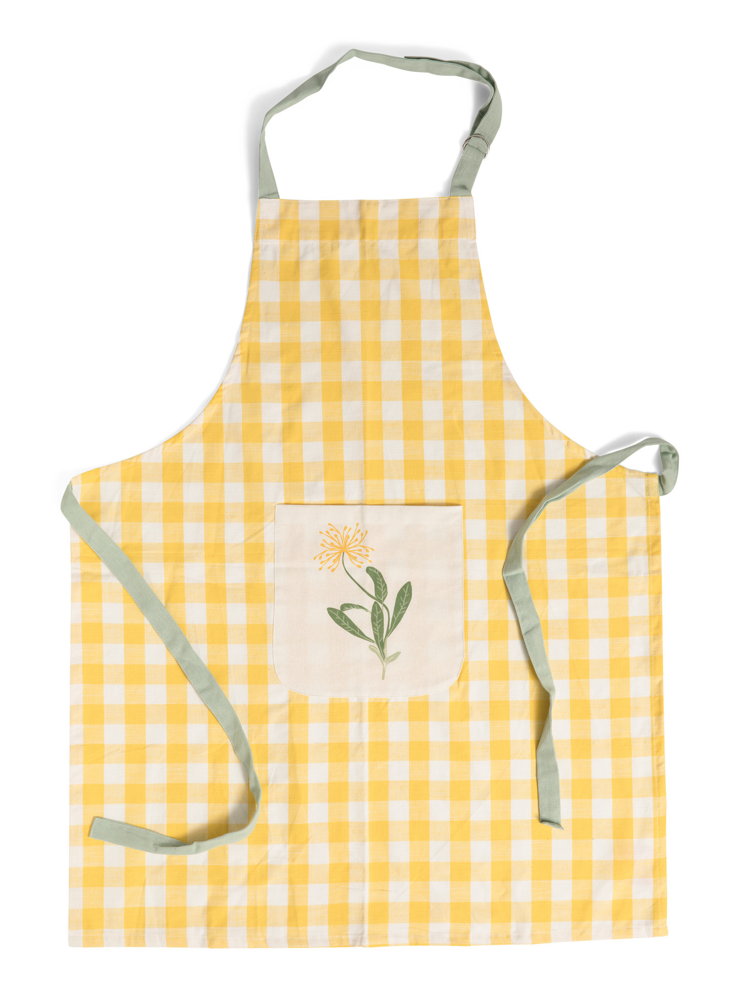 Floral Gingham Woven Apron | TJ Maxx