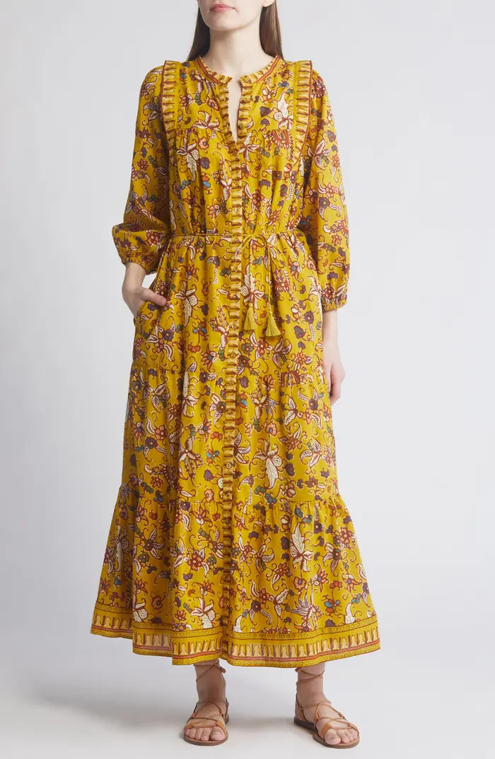 Cleobella Dinah Floral Long Sleeve Organic Cotton Voile Dress | Nordstrom | Nordstrom