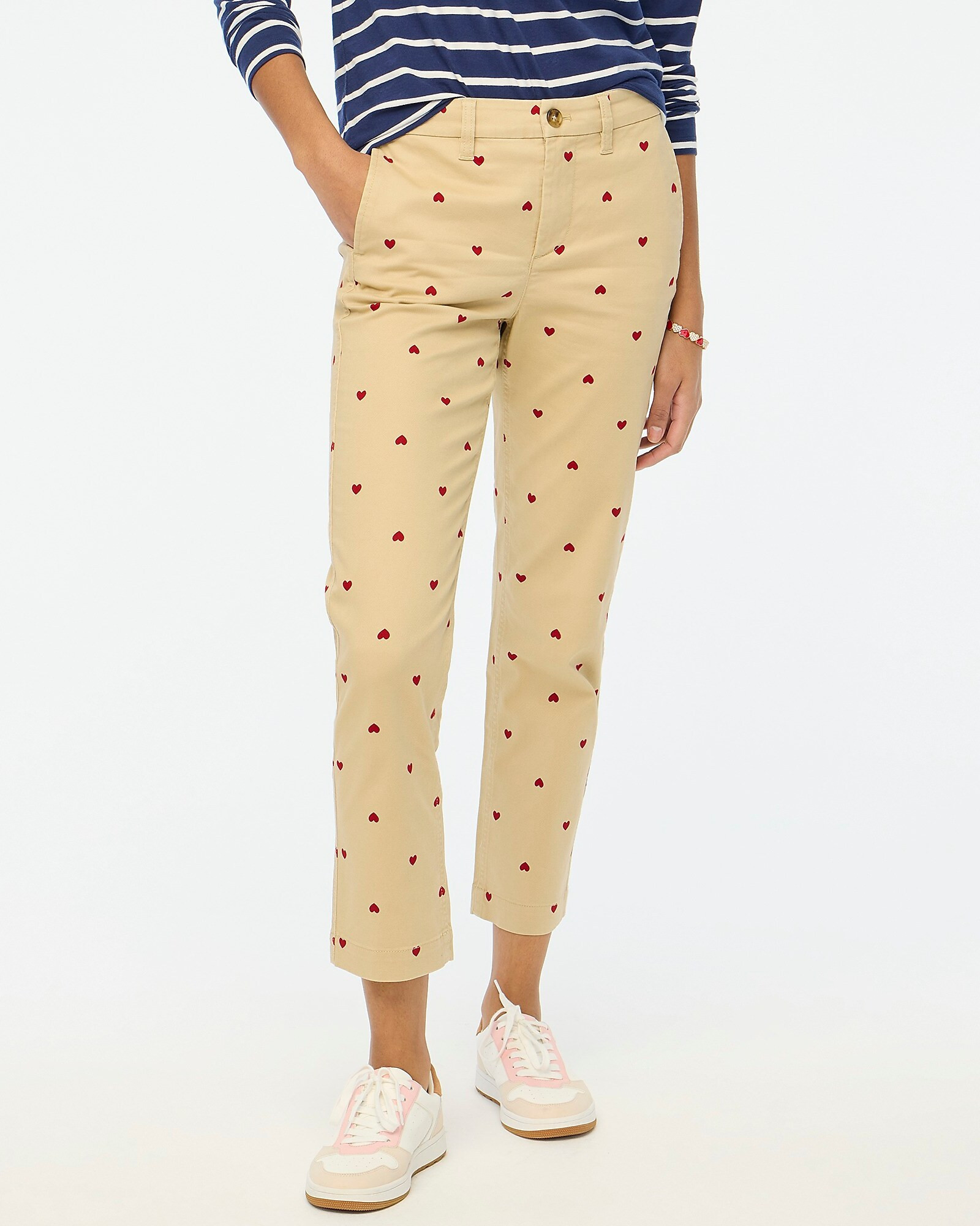 Printed high-rise girlfriend chino pant | J.Crew Factory