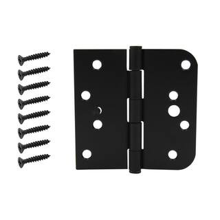 4 in. Square x 5/8 in. Radius Oil-Rubbed Bronze Security Door Hinge | The Home Depot