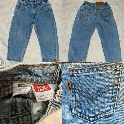 Vintage Kids Orange Tab 566 Levi's Loose Fit Size 3t light wash  | eBay | eBay US