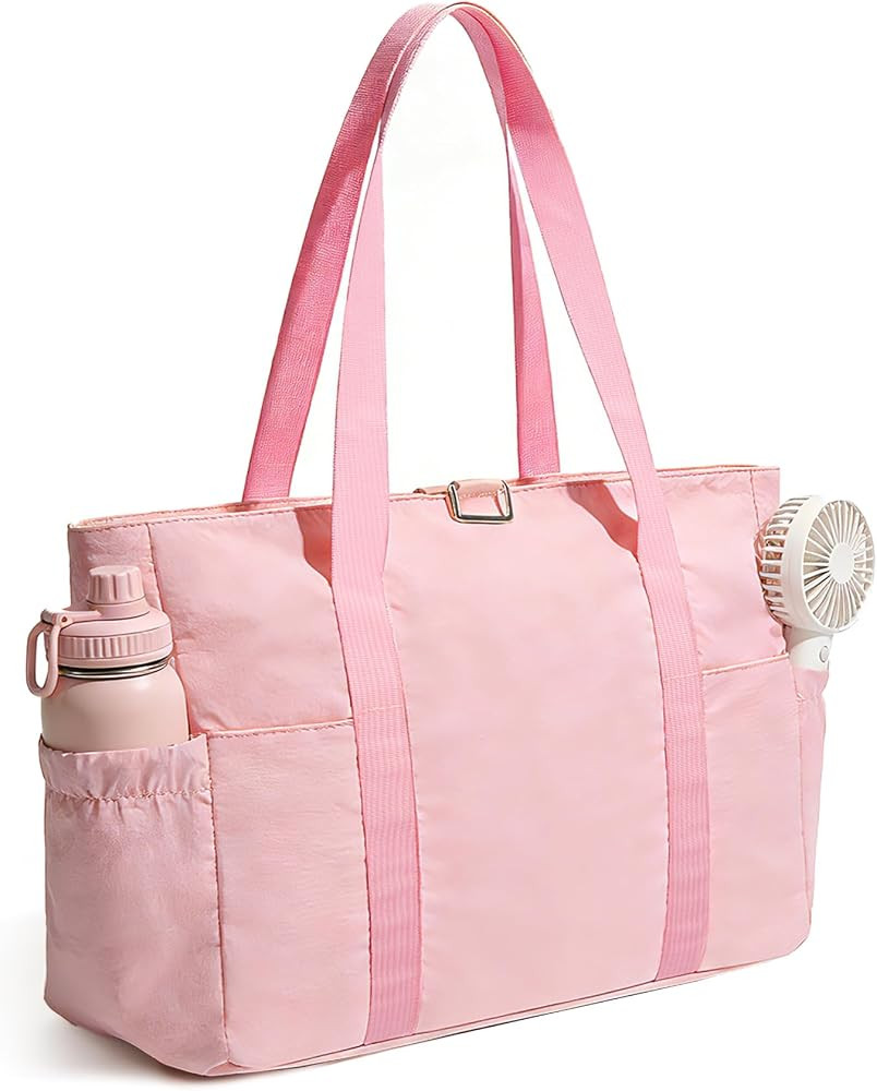 Tote Bag for Women, 26L Capacity Travel Purses Work Bag, Small Zipper Tote Bag for Travel Nurse G... | Amazon (US)