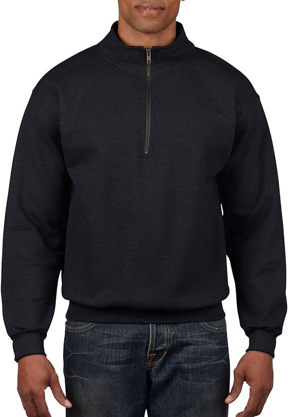 Gildan Unisex-Adult Fleece Quarter-Zip Cadet Collar Sweatshirt, Style G18800 | Amazon (US)