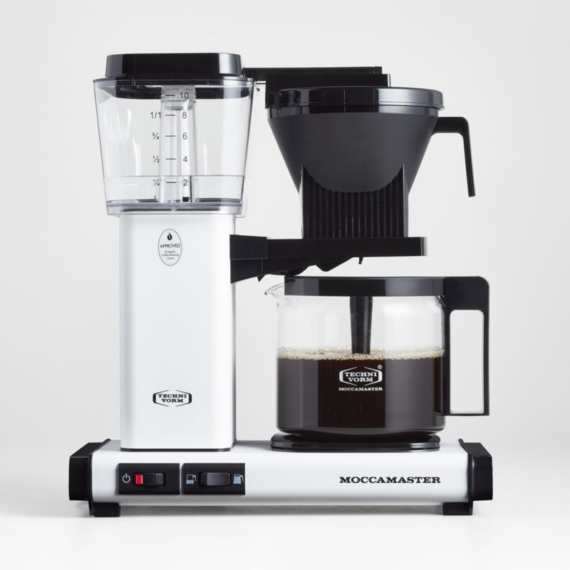 Moccamaster KBGV Select 10-Cup Glass Brewer Matte White Coffee Maker + Reviews | Crate & Barrel | Crate & Barrel